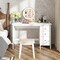 Costway Computer Desk Study Writing Desk Home Office Workstation with 3 Drawers White/Black/Brown